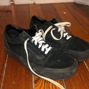 Platform vans (black low tops)